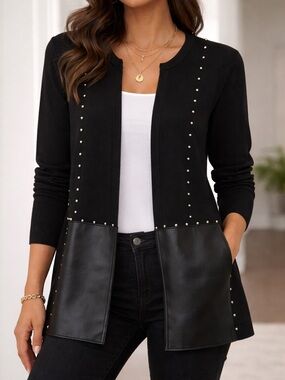 Sioni Black Open-Neck Dress Top